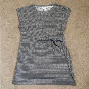 Nine West Gray Striped Mini Dress
